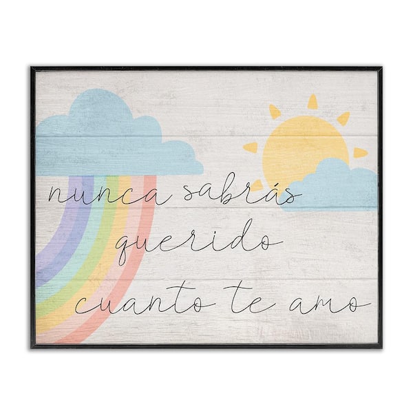 Stupell Industries How Much I Love You Masculine by Lil' Rue Black Framed Typography Giclee Art Print 11 in. x 14 in.