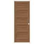 30 in. x 80 in. Conmore Hazelnut Stain Smooth Hollow Core Molded Composite Single Prehung Interior Door