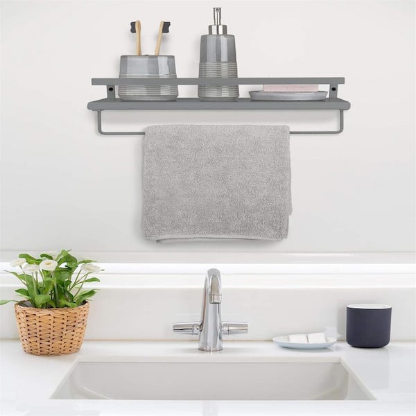 LOKO 2-Tier Bathroom Towel Rack with Shelf, Industrial Over The