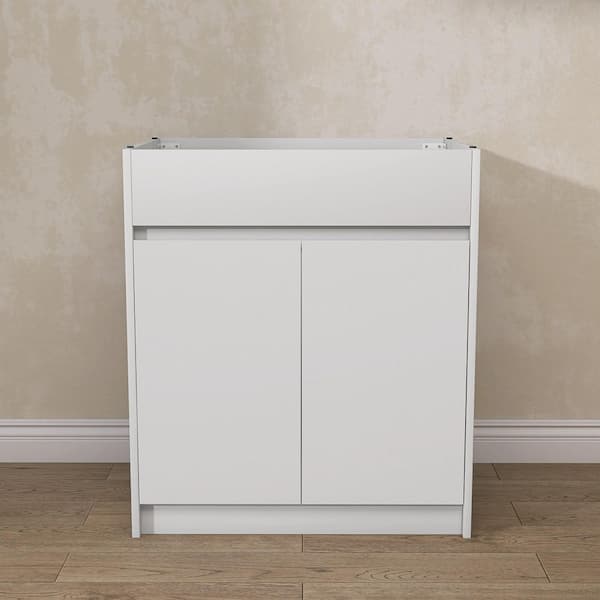 29.5 in. x 22.4 Honeycomb Aluminum Floor Base Kitchen Cabinet Bath Vanity Cabinet without Top in White Unassembled