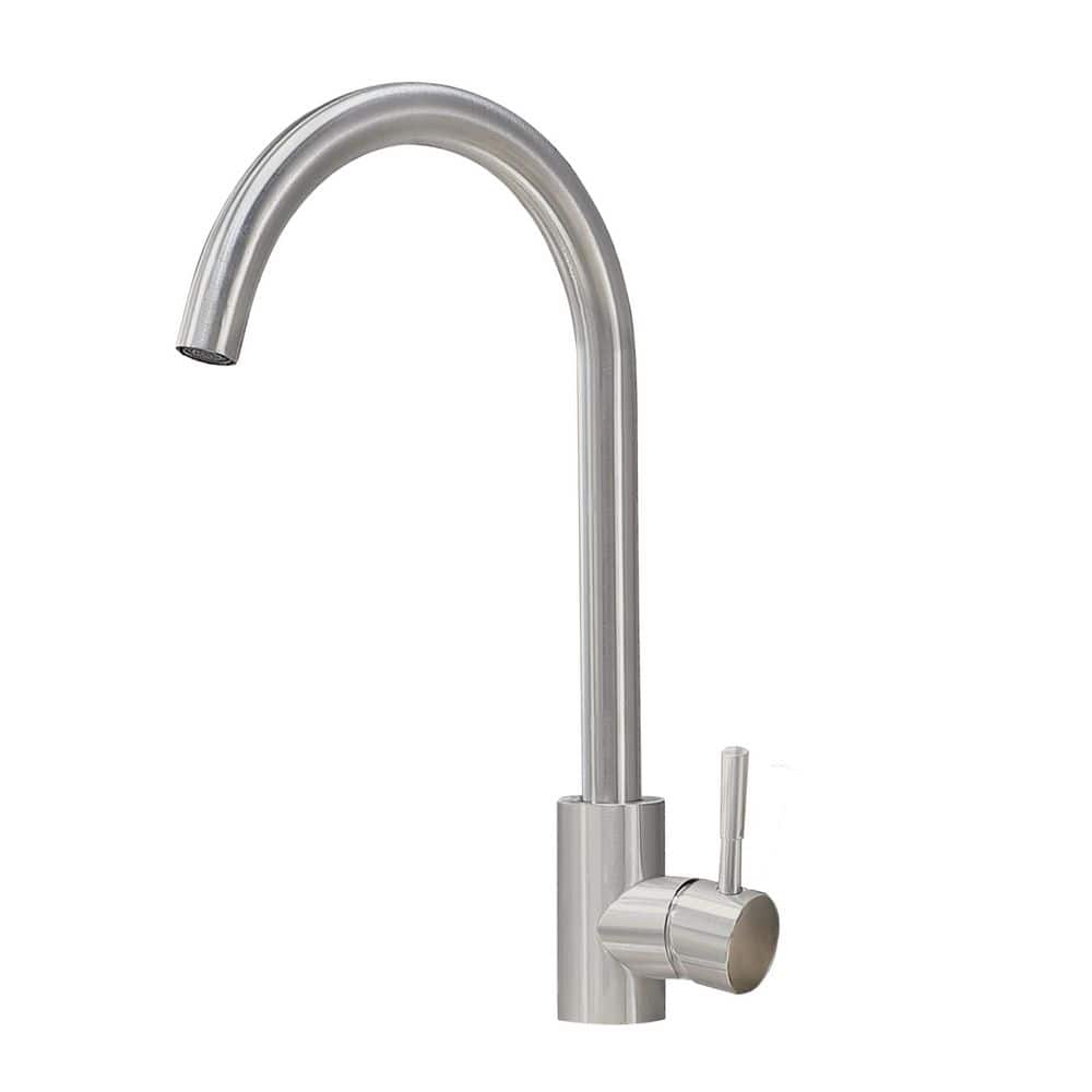 Modern Single Handle Deck Mount Standard Kitchen Faucet in Brushed Nickel price history on PriceWatchPro