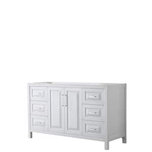 Daria 59 in. Single Bathroom Vanity Cabinet Only in White