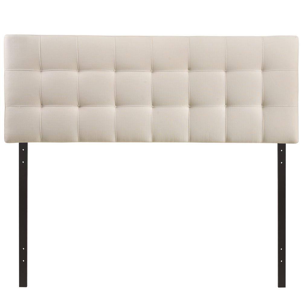 MODWAY Lily Ivory Queen Upholstered Fabric Headboard MOD5041IVO The Home Depot