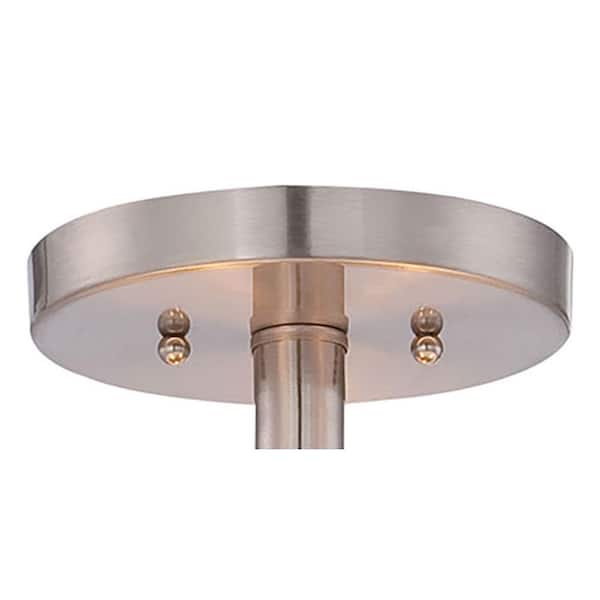 Minka Lavery Parsons Studio 3-Light Brushed Nickel Semi-Flush