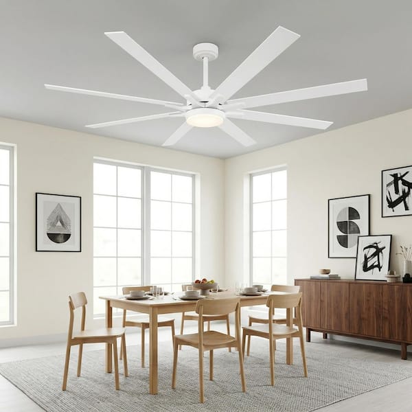 matrix decor 65 in. LED Indoor White DC Motor Ceiling Fan with