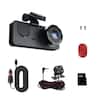 Lukyamzn 3-Channel 1080P Dash Cam Front Inside Rear View Camera with G-Sensor, Motion Detection and Loop Recording, Black SA17-227B246