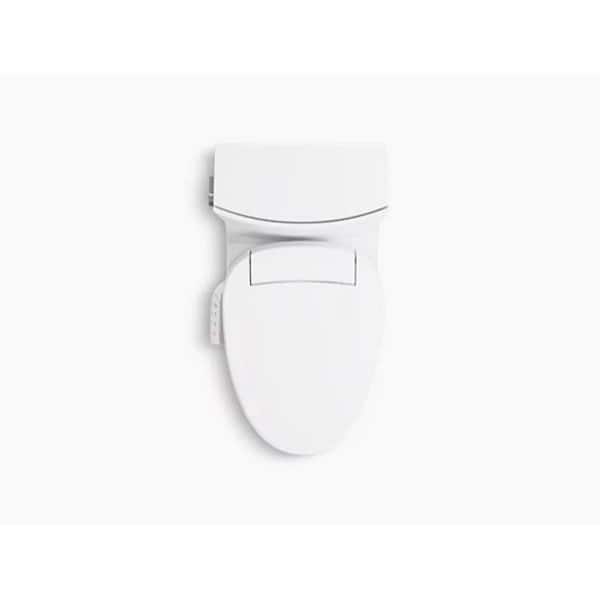 KOHLER Veil 12 in. Rough In 1-Piece 1.28 GPF Dual Flush Elongated Toilet in White Seat Not Included