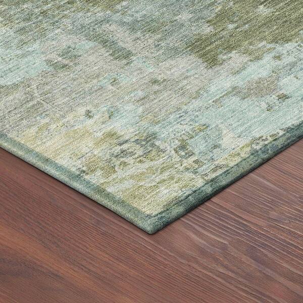 Chantille Machine Washable Indoor/Outdoor Abstract ACN2364 Fern 2 ft. x 7 ft. Runner Rug