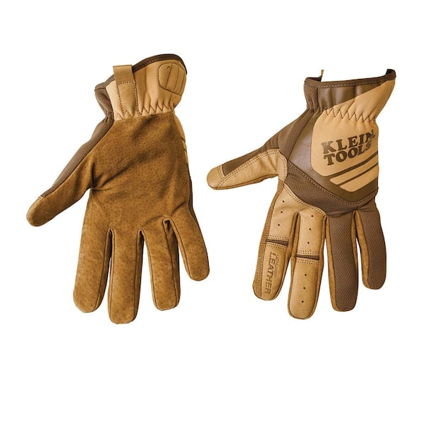 Klein Tools Journeyman Extra Large Brown Leather Utility Gloves