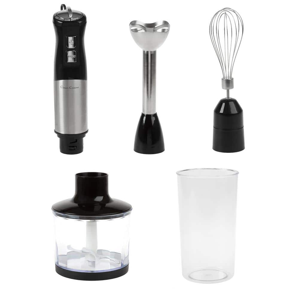 Immersion Hand Blender with Whisk Attachment Measuring Cup & Chopper Mixed Capacity
