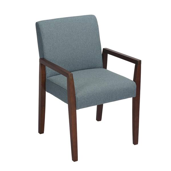 Homy Casa Tremont Blue Fabric Upholstered Arm Chair with Rubber