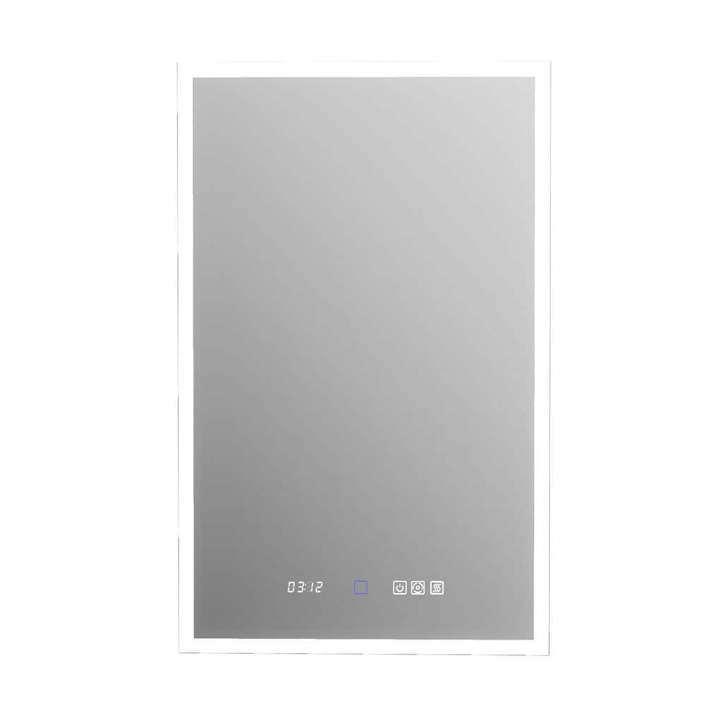 20 in. W x 32 in. H Rectangular Silver Aluminum Recessed/Surface Mount Right Hinge Dimmable Medicine Cabinet with Mirror price history on PriceWatchPro