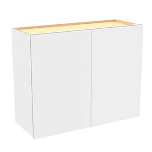 Hargrove 36 in. W x 12 in. D x 24 in. H Assembled Plywood Wall Bridge Kitchen Cabinet in Vesper White with Soft Close