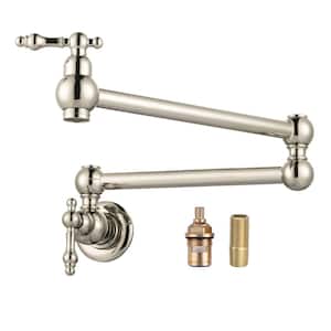 Wall Mounted Pot Filler only for Cold in Polished Nickel