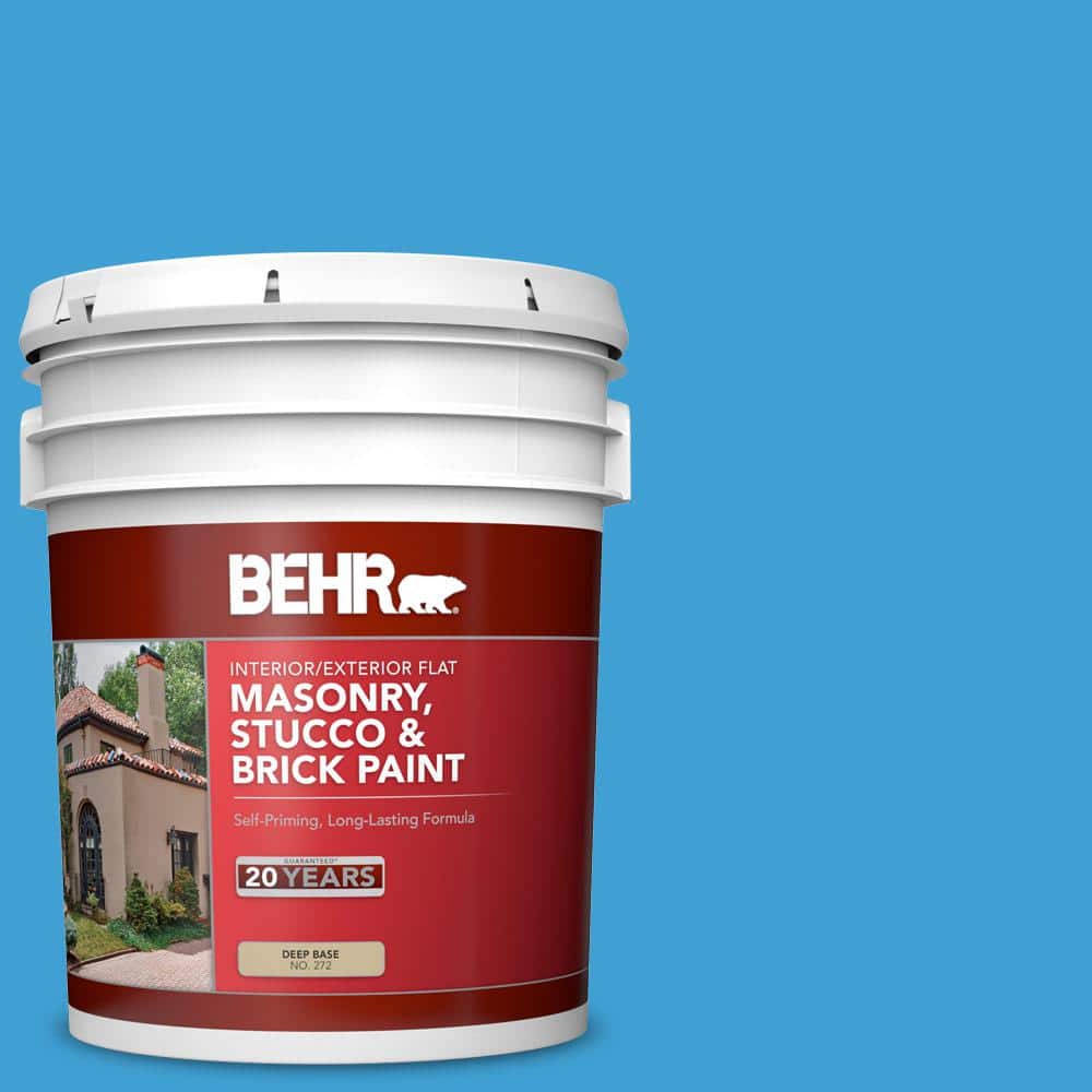5 gal. #P500-5 Peaceful River Flat Interior/Exterior Masonry, Stucco and Br