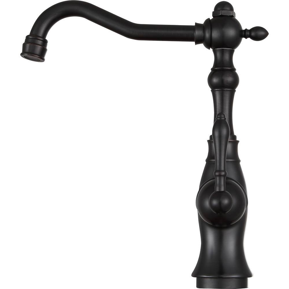 Highland Oil Rubbed Bronze Single-Handle Kitchen Faucet with Pull-out Spray