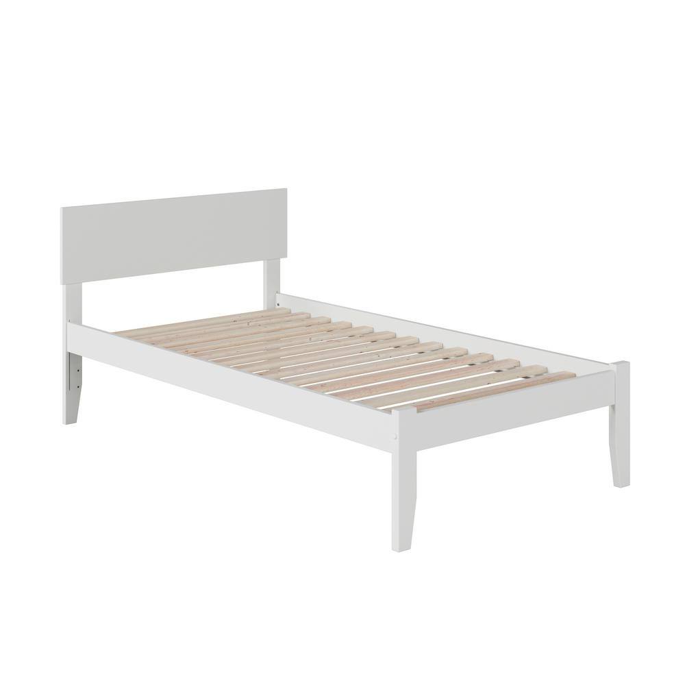 AFI Orlando White Twin XL Platform Bed with Open Foot Board AR8111002