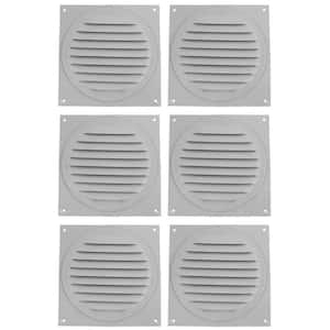 4 in. White Aluminum Round Soffit Vent (6-Pack)