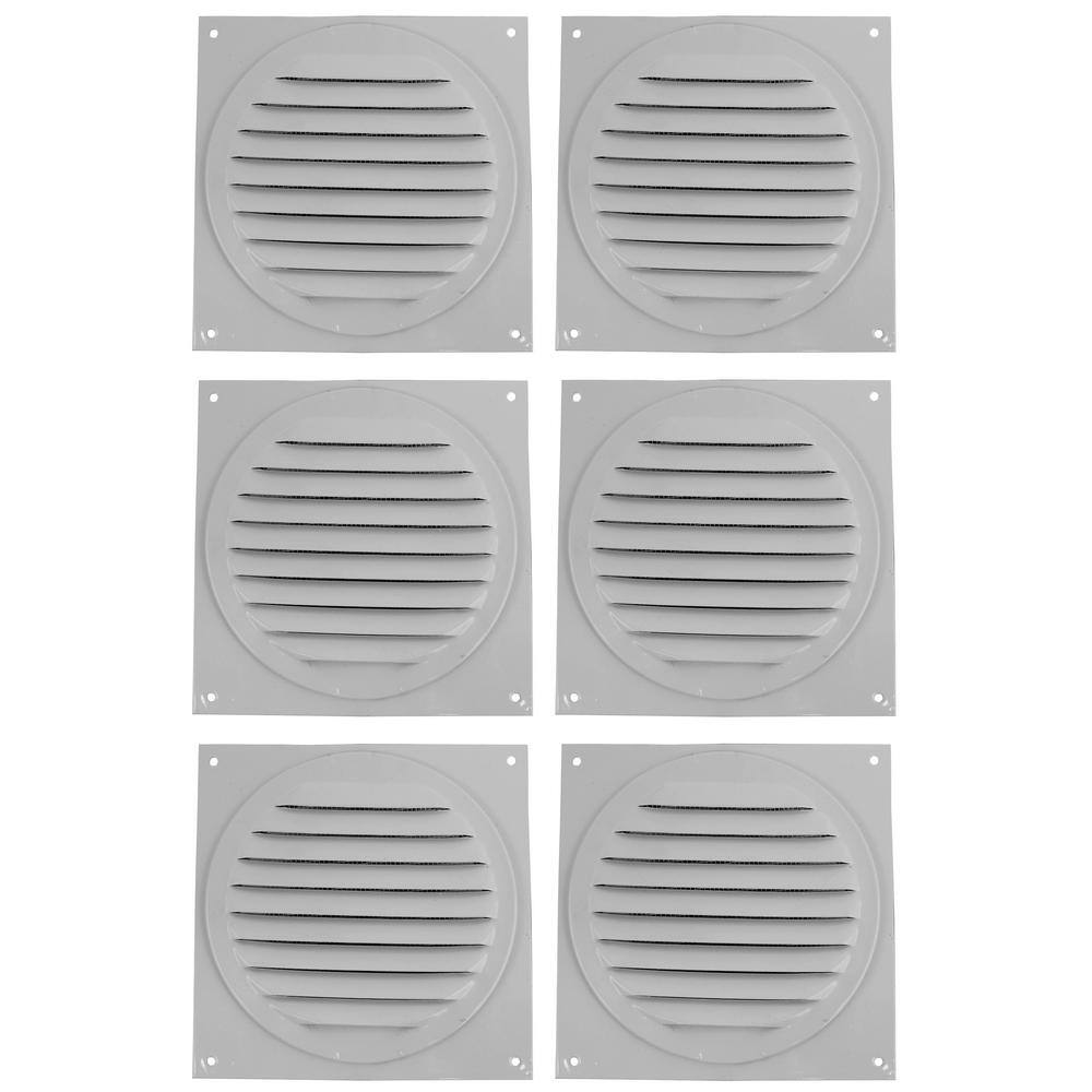 Builders Best 4 In. White Plastic Round Eave & Soffit Vent RDV4S01, 4In