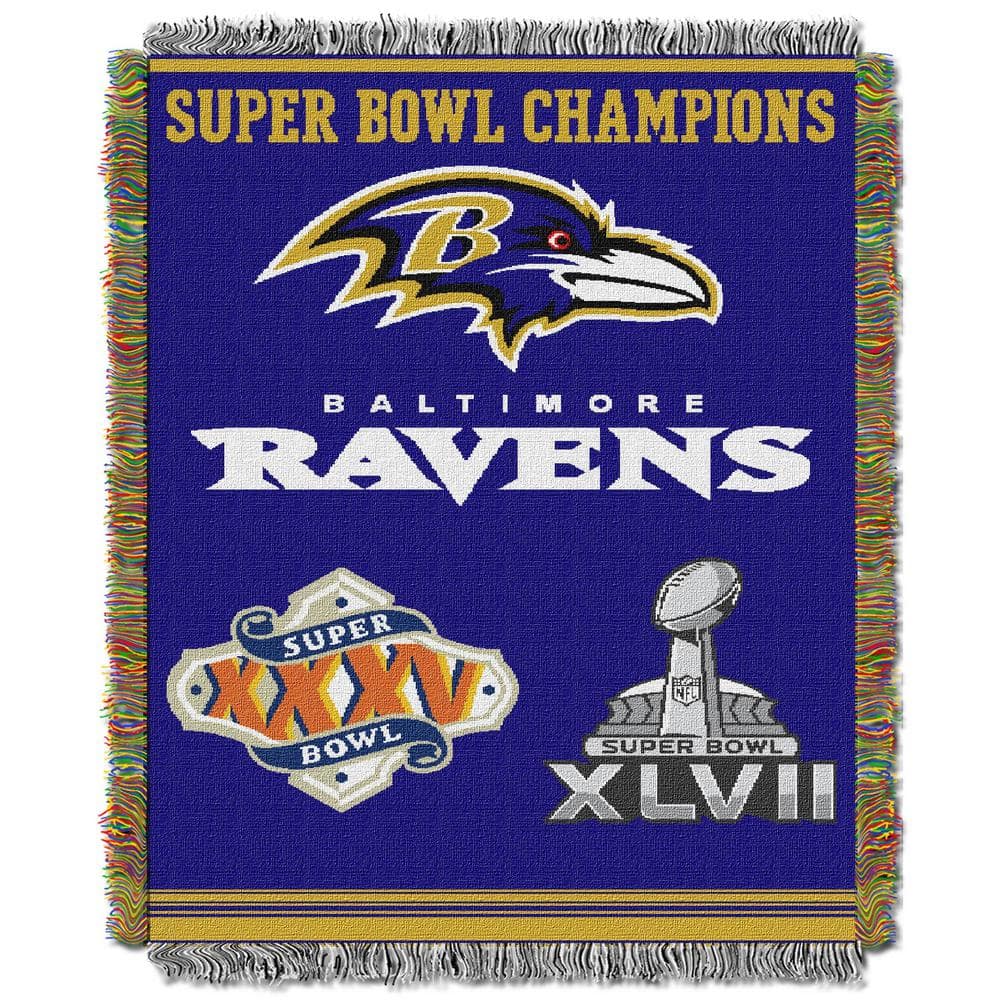 Baltimore Ravens Knitted Commemorative Super Bowl Blanket