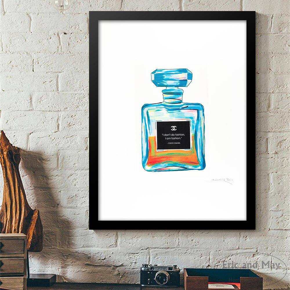 Colorful Abstract Perfume Bottle Framed Print for Kids