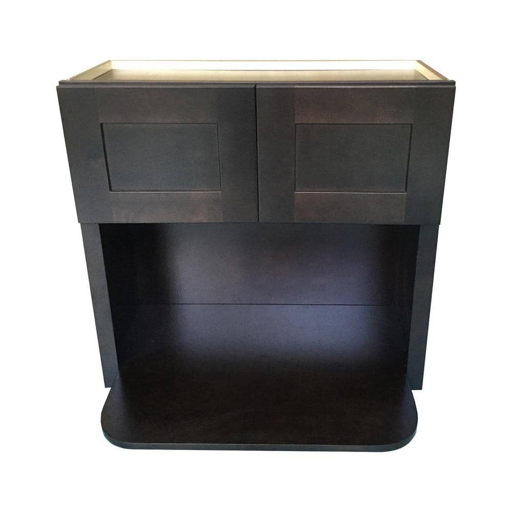 Plywell Ready to Assemble 30x42x12 in. Shaker Microwave Wall Cabinet in Espresso
