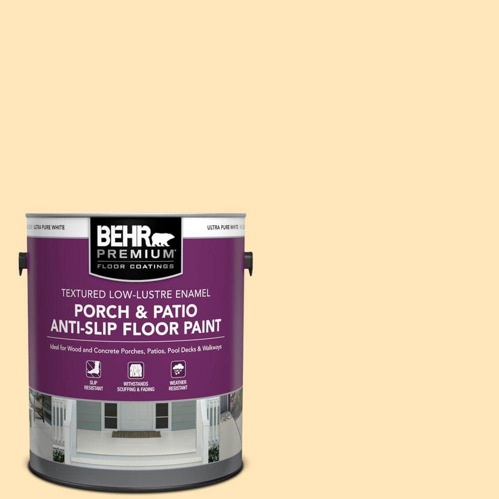 1 gal. #BIC-28 Butter Creme Textured Low-Lustre Enamel Interior/Exterior Po