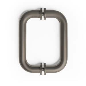 6 in. Back to Back 'C' Pull Handle with Brushed Nickel Finish for Shower Door