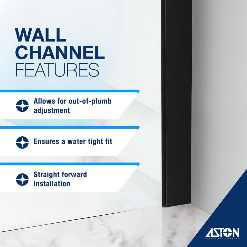 Belmore GS 72" Frameless Hinged Shower Door in Clear Glass and Bronze