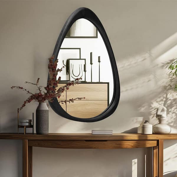 LuxHomez 19 in. W x 24 in. H Irregular Natural Black Wood