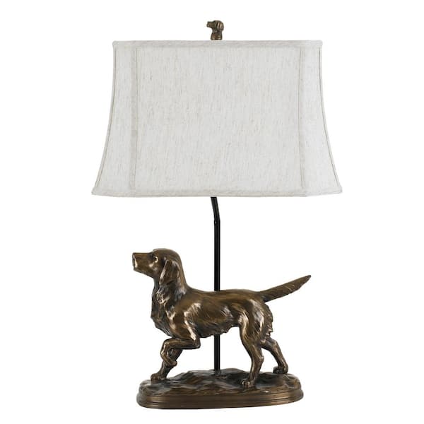 CAL Lighting 29 in. Resin Table Lamp in Bronze Finish