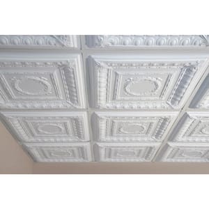 Empire White 2 ft. x 2 ft. Lay-in or Glue-up Ceiling Panel (Case of 6)