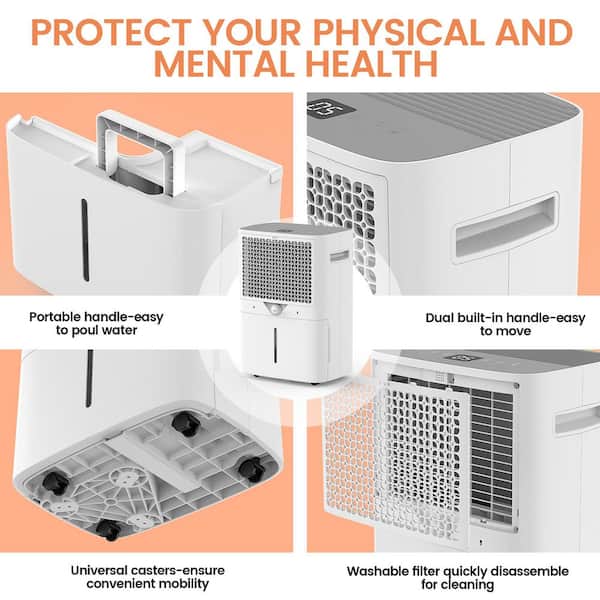 Edendirect 100 pt. 5500 sq. ft. Dehumidifier for Basement in