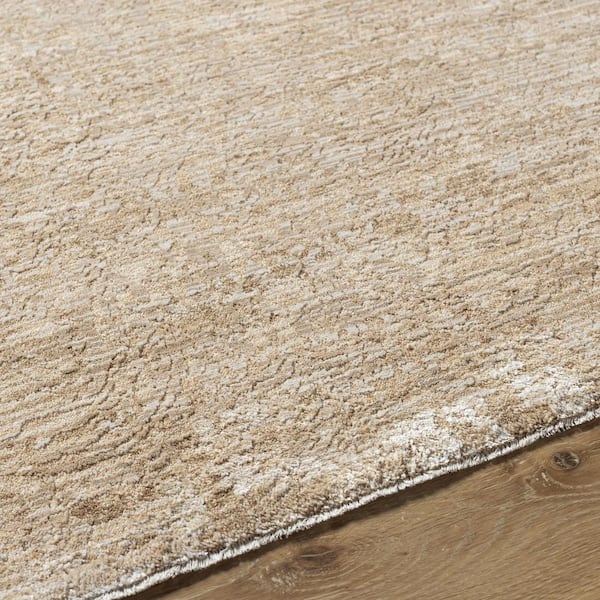 Masterpiece Beige/Tan 7 ft. 10 in. x 7 ft. 10 in. Round Solid Color Area Rug