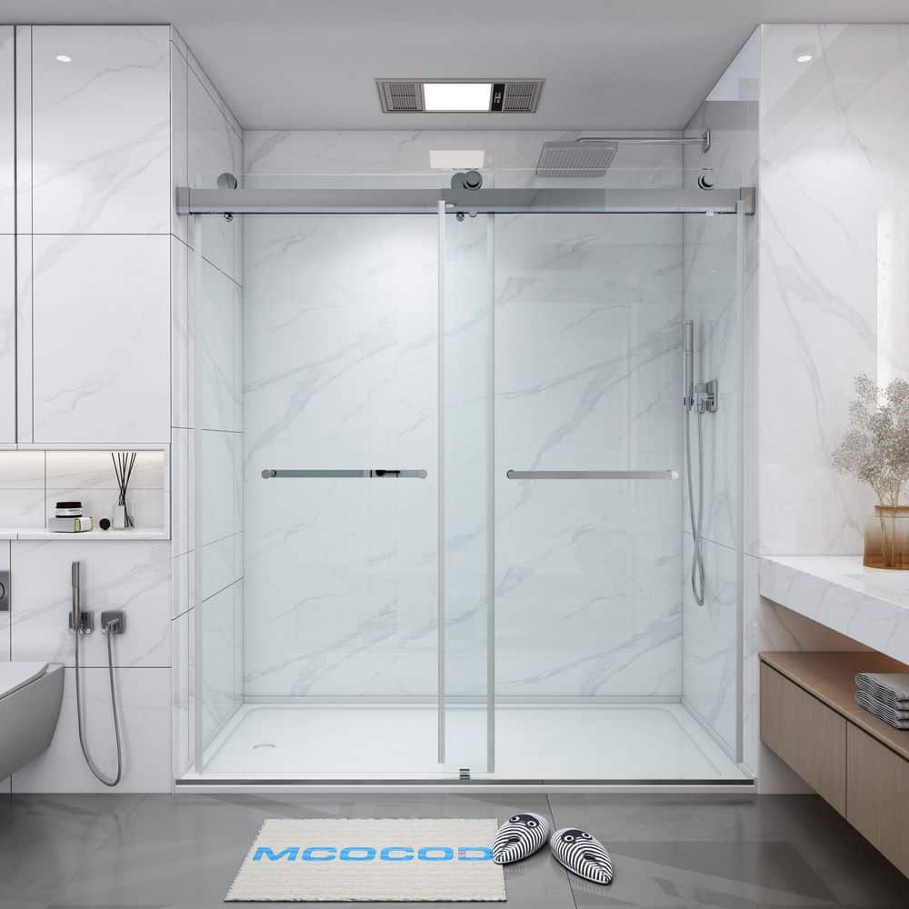 Aluminium Frame Single Sliding Shower Door