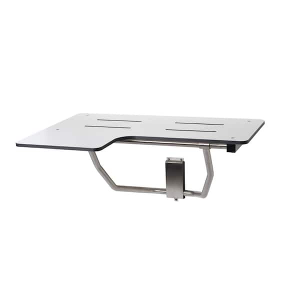 26 in. x 22.5 in. Reversible Folding Transfer Tub/Shower Seat in White, ADA Compliant