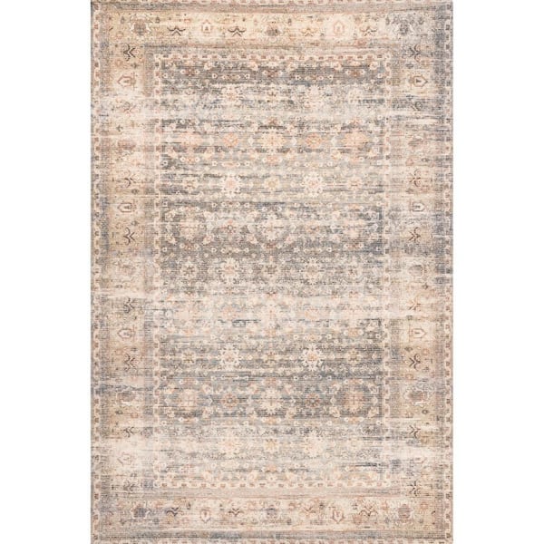 nuLOOM Lesley Handmade Flatweave Cotton Blend Distressed Vintage Beige 8 ft. x 10 ft. Area Rug