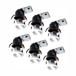 RA 4 in. (6-Pack) Remodel Ceiling Housing and (6-Pack) Dimmable White Integrated LED Recessed Spotlight Kit
