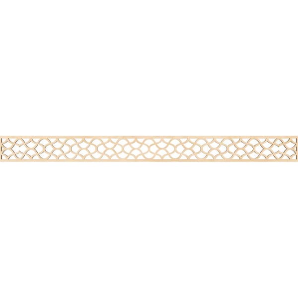 Ekena Millwork Resort Fretwork 0.375 in. D x 46.375 in. W x 4 in. L Birch Wood Panel Moulding