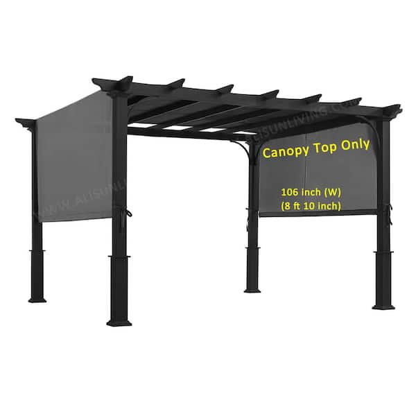 APEX GARDEN Replacement Sling Canopy for 10-ft. x 10-ft. Pergola (Dimension: 193 in. L x 106 in. W) - Gray