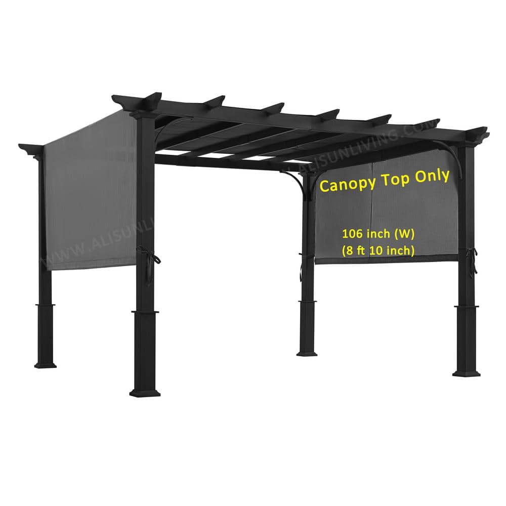 Charcoal Sling Mesh Replacement Canopy for 10 FT Pergola