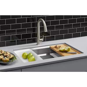 Prolific Undermount Stainless Steel 29 in. L Single Bowl Kitchen Sink