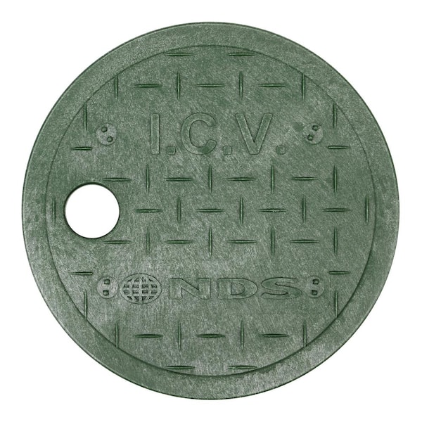 6 in. Round Valve Box Cover, Green ICV