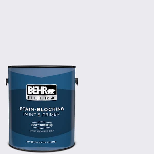 BEHR ULTRA 1 gal. #650E-1 Lace Cap Extra Durable Satin Enamel Interior Paint & Primer