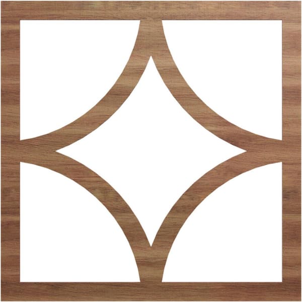 Ekena Millwork 0.25 in. x 26 in. x 26 in. Wood (Walnut) Medallion Moulding