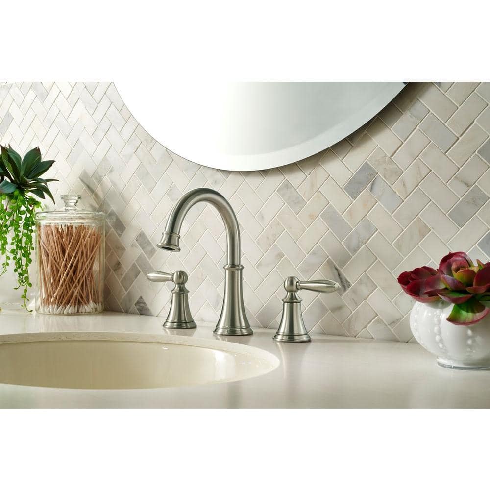 Pfister Courant Brushed Nickel 8-Inch Widespread Bathroom Faucet