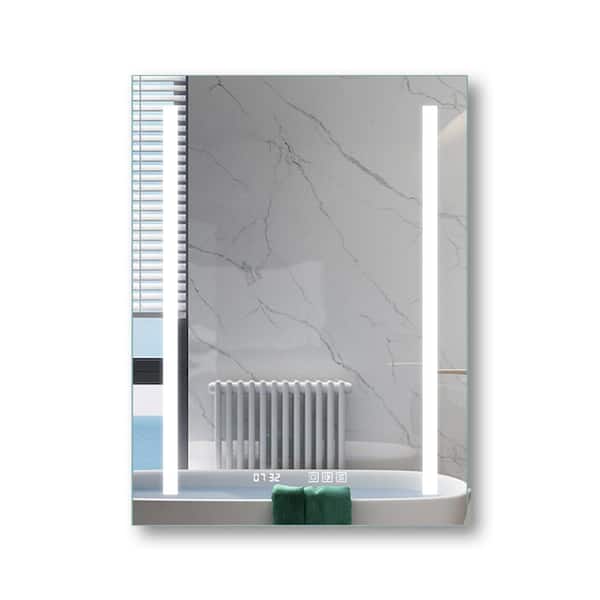 Dimakai 24 in. W x 32 in. H Frameless Rectangular Wall-Mount LED Light Bathroom Vanity Mirror