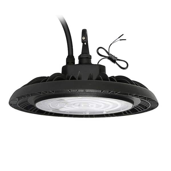 13 in. 450-Watt Equivalence Integrated LED Black UFO High Bay Light 21000 Lumens 5000K