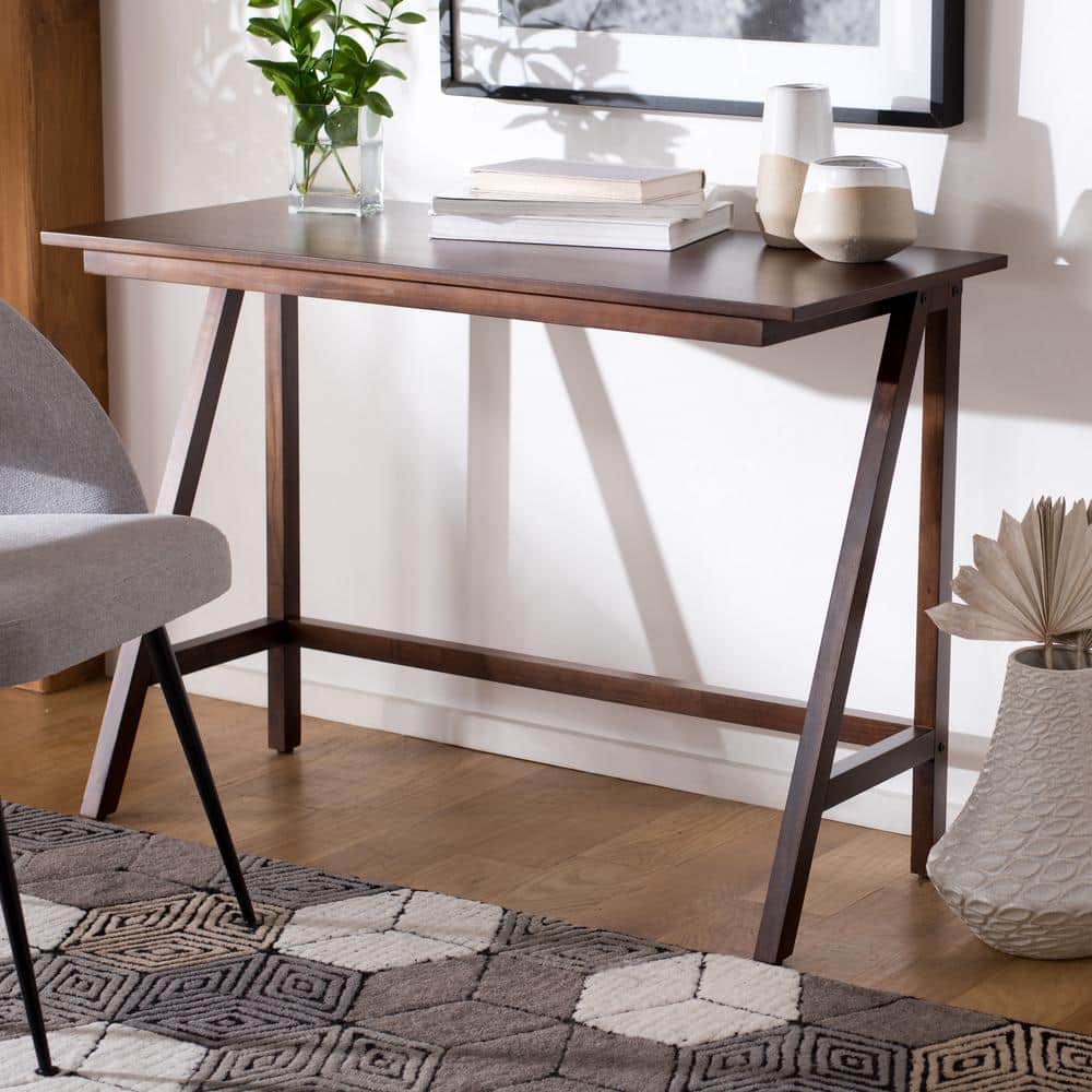 Asymmetrical Black Walnut 46" Industrial Farmhouse Desk