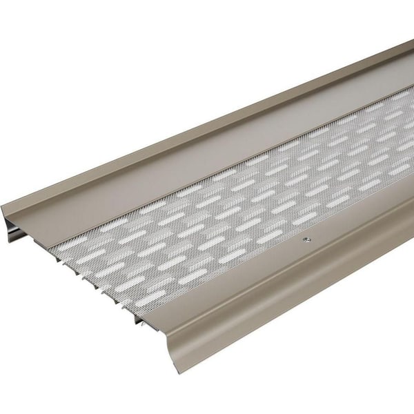 Goldguard [6 in. x 100 ft.] Gutter Guard for 6 in. K-Style and Box Gutters, Aluminum Frame and SS Mesh, Clay